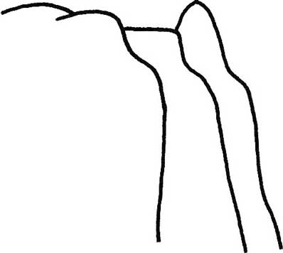 瀑布简笔画