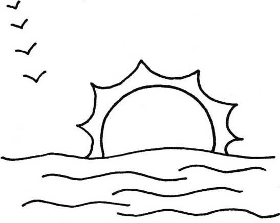 日出简笔画