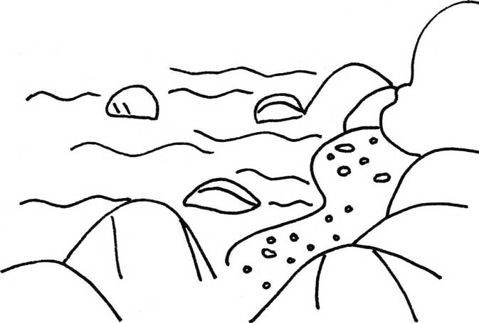 海边简笔画