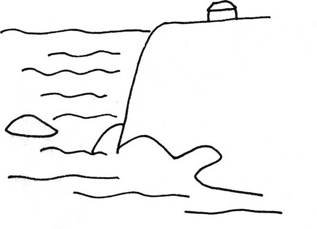 海边简笔画