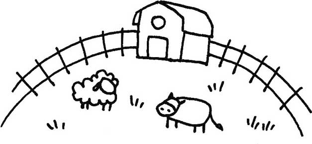 农场简笔画