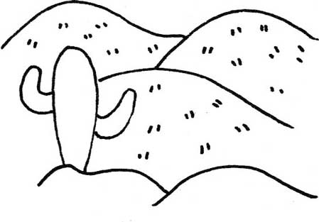 沙漠简笔画