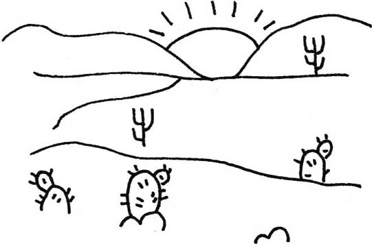 沙漠简笔画