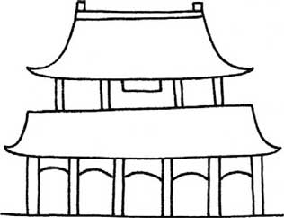寺庙简笔画