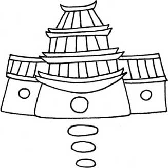 寺庙简笔画