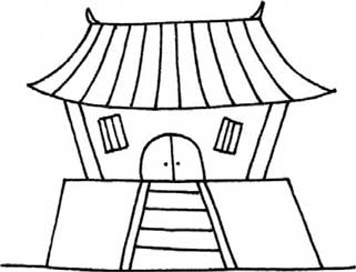 寺庙简笔画