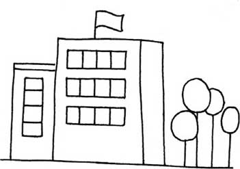 学校简笔画