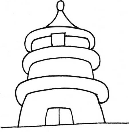 古代建筑简笔画