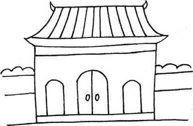 古代建筑简笔画