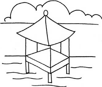 古代建筑简笔画