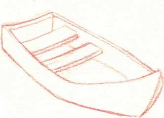 渔船简笔画