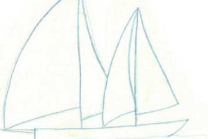 帆船简笔画