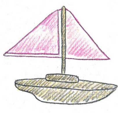 帆船简笔画