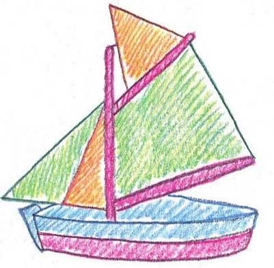 帆船简笔画
