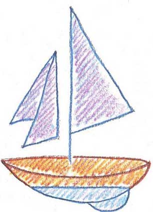帆船简笔画