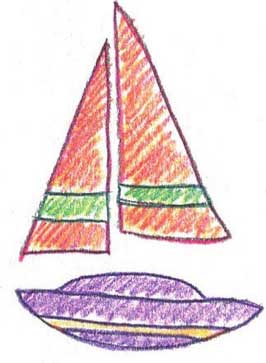 帆船简笔画