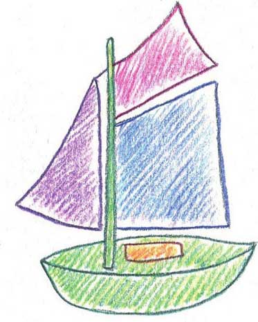 帆船简笔画