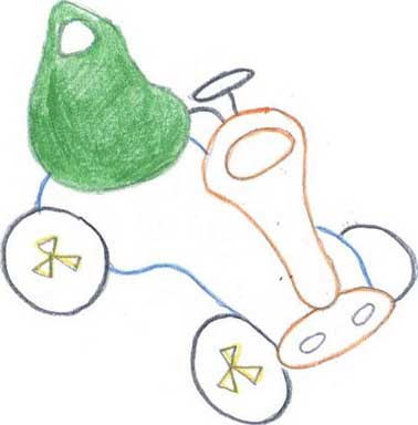 卡丁车简笔画