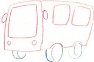 公共汽车简笔画