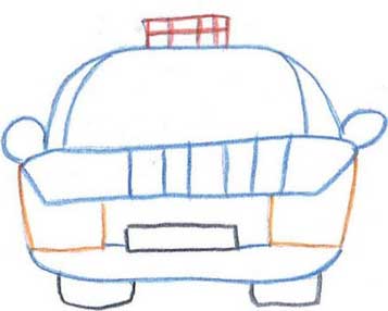 出租车简笔画