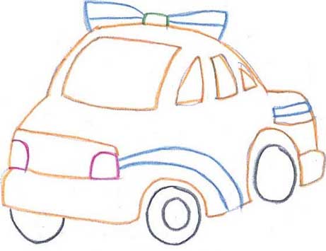 警车简笔画