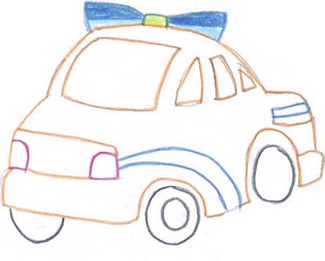 警车简笔画