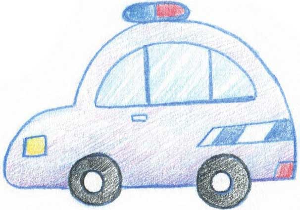 警车简笔画