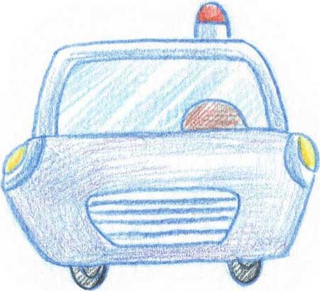 警车简笔画