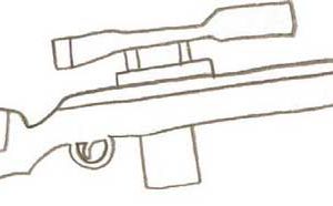 枪简笔画