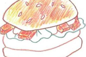 汉堡简笔画