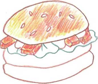 汉堡简笔画