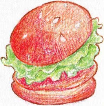汉堡简笔画