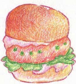 汉堡简笔画
