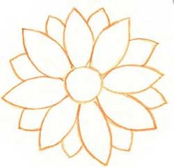菊花简笔画