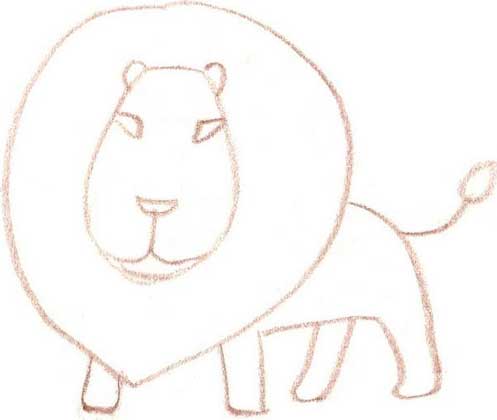 狮子简笔画
