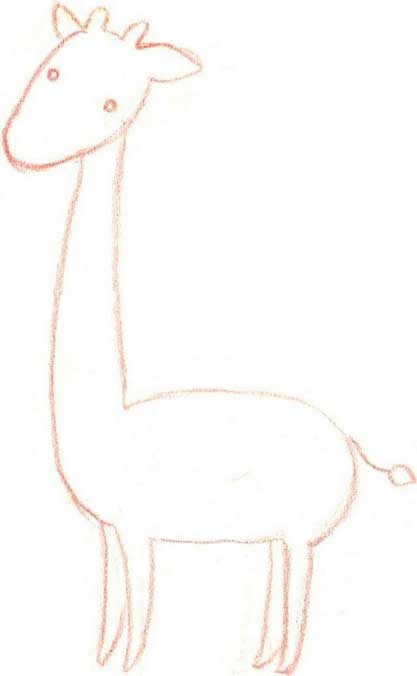 长颈鹿简笔画