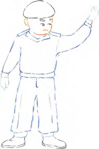 警察简笔画