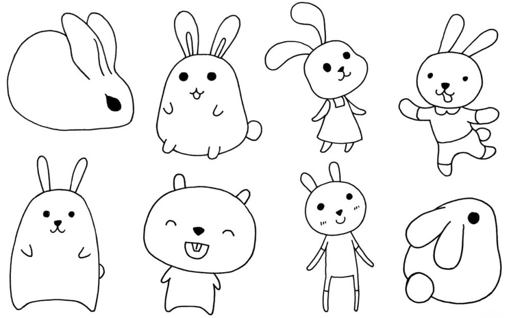 小兔子简笔画