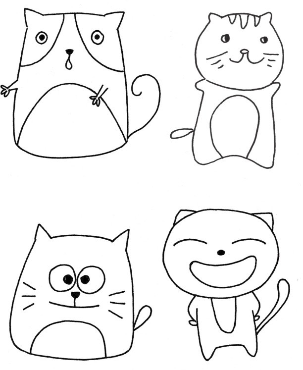 猫咪简笔画