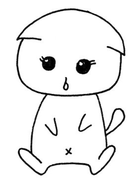 折耳猫简笔画
