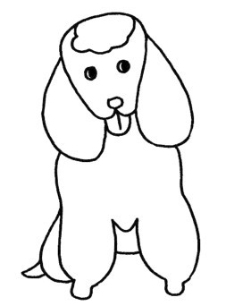 贵宾犬简笔画