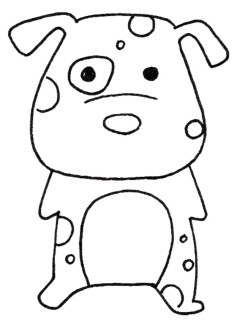 斑点狗简笔画