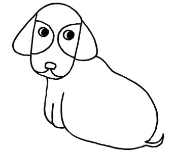 腊肠犬简笔画