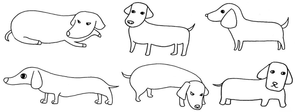 腊肠犬简笔画