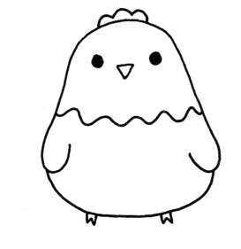 小鸡简笔画