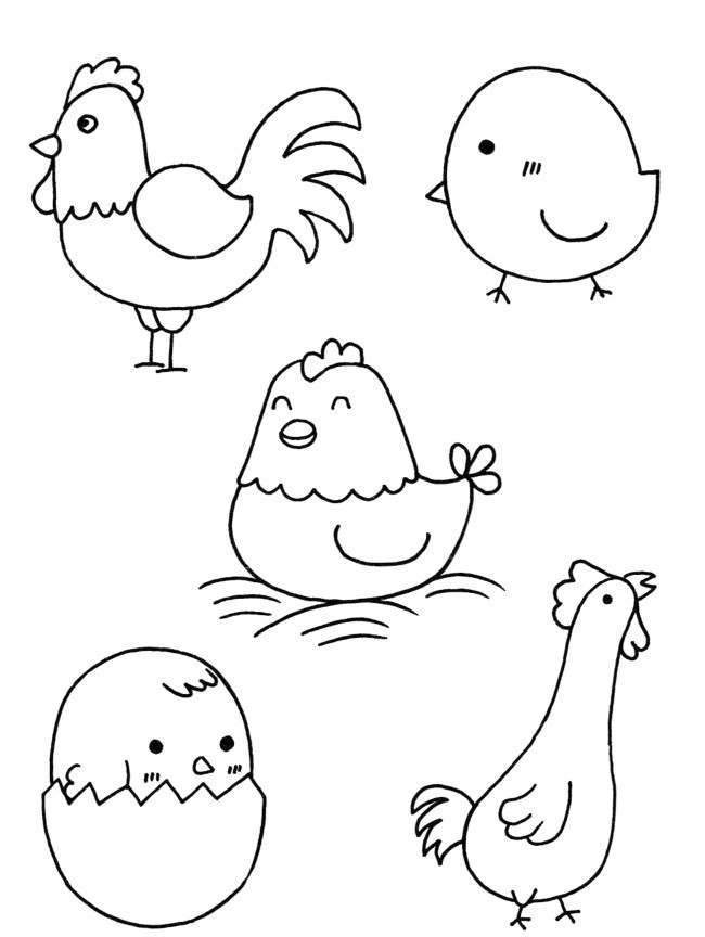 小鸡简笔画
