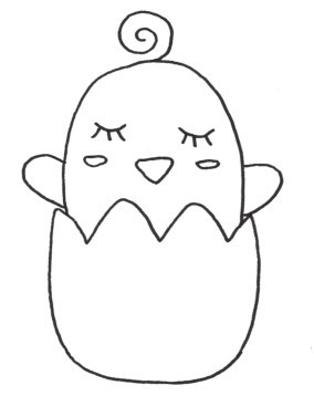 小鸡简笔画
