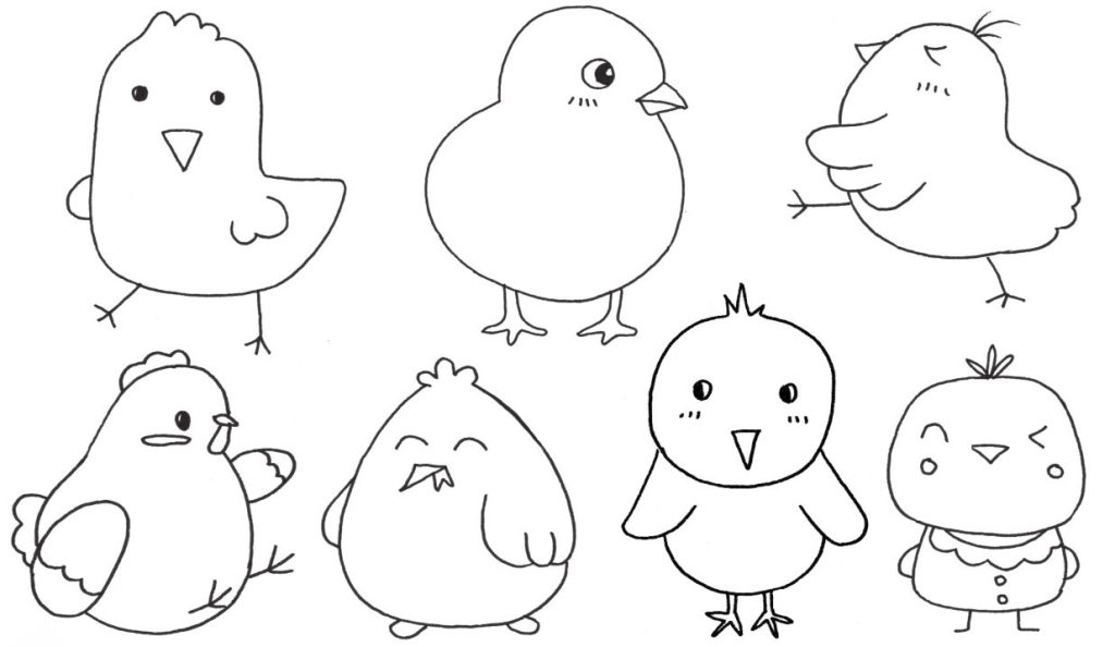 小鸡简笔画