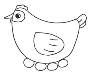 母鸡简笔画