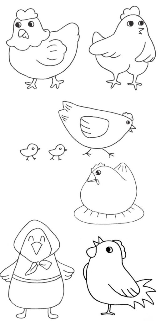 母鸡简笔画